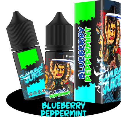 Ramurai Juice BLUEBERRY  PEPPERMINT	 Flavor 20mg 30mg 50mg nicotine Salt E-Liquid Vape Juice by VAPOREVER