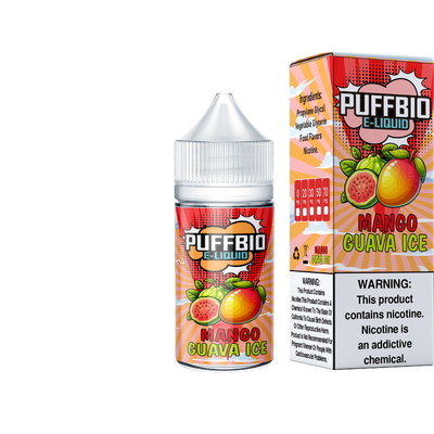 Puffbio BLUE RAZZ PEACH ICE  E Flavor 20mg 30mg 50mg nicotine Salt E-Liquid Vape Juice salt bar juice by VAPOREVER