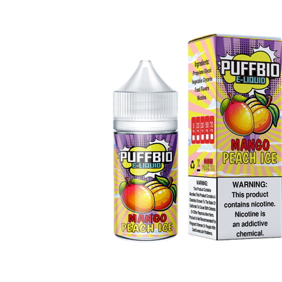 Puffbio BLUE RAZZ PEACH ICE  E Flavor 20mg 30mg 50mg nicotine Salt E-Liquid Vape Juice salt bar juice by VAPOREVER
