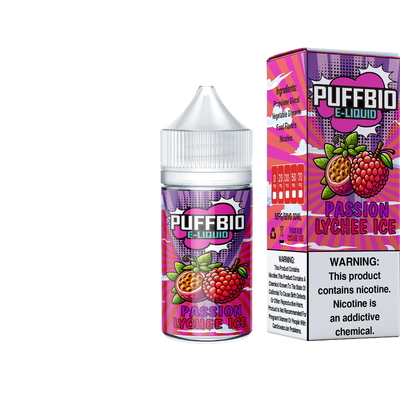 Puffbio BLUE RAZZ PEACH ICE  E Flavor 20mg 30mg 50mg nicotine Salt E-Liquid Vape Juice salt bar juice by VAPOREVER
