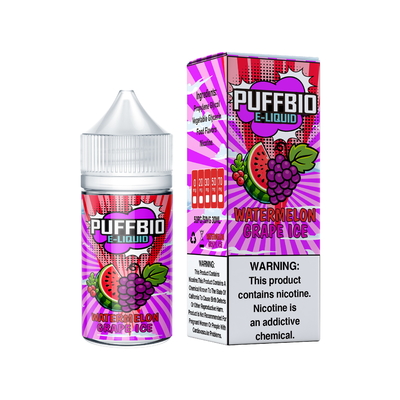 Puffbio WATERMELON GRAPE ICE  E Flavor 20mg 30mg 50mg nicotine Salt E-Liquid Vape Juice salt bar juice by VAPOREVER