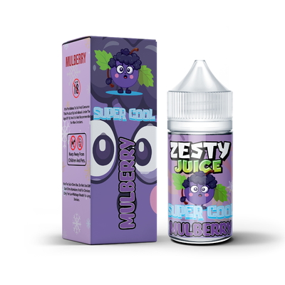 Zesty Juice Super Cool Mulberry Flavor 20mg 30mg 50mg nicotine Salt E-Liquid Vape Juice by VAPOREVER