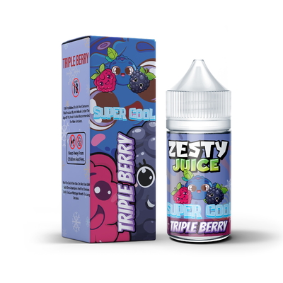 Zesty Juice Super Cool Strawberry Pomegrante Flavor 20mg 30mg 50mg nicotine Salt E-Liquid Vape Juice by VAPOREVER